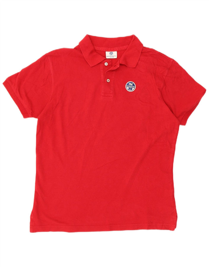 Tricou polo North Sails pentru bărbați, bumbac roșu mediu