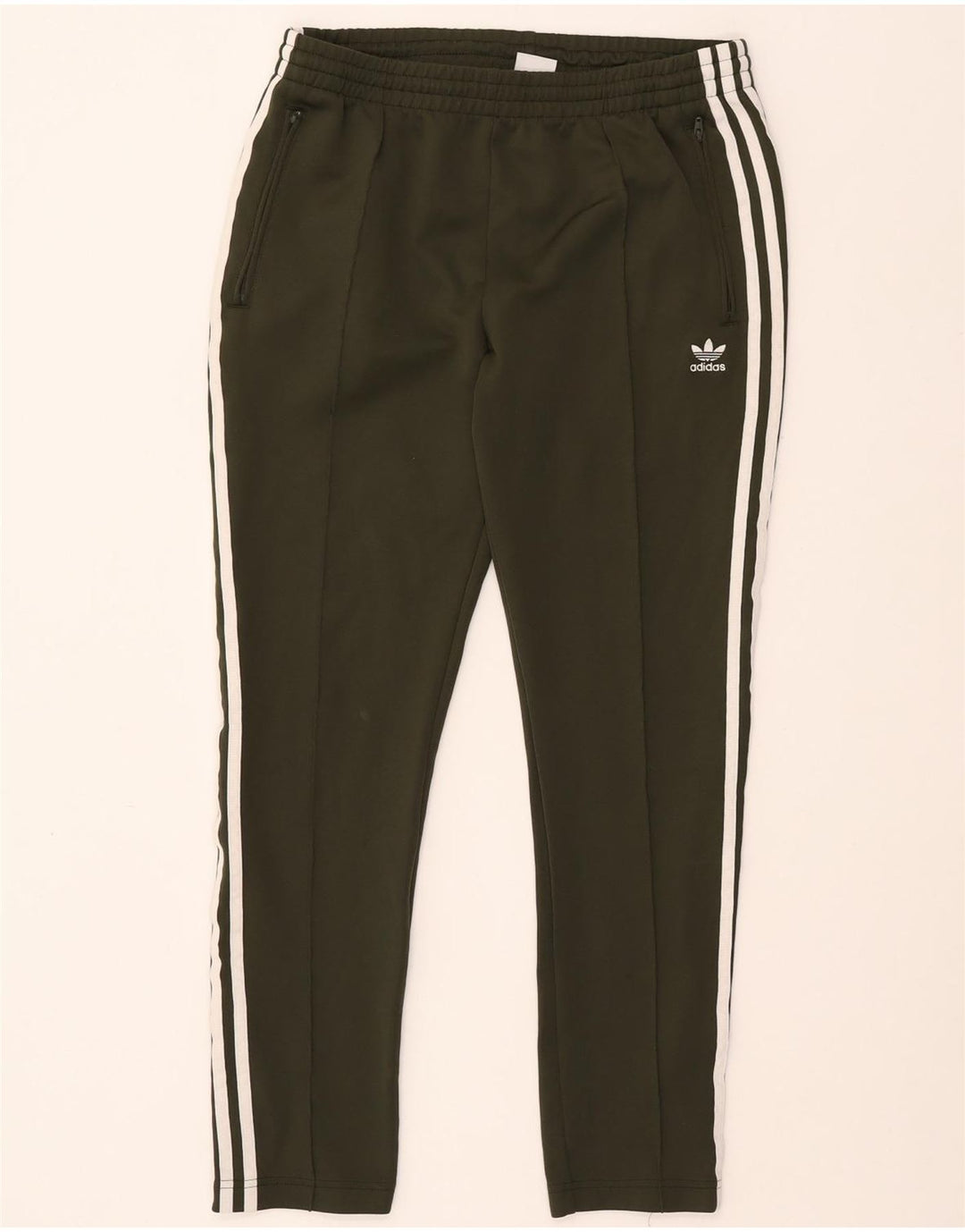 Pantaloni de trening ADIDAS pentru femei UK 14 Medium Kaki Poliester
