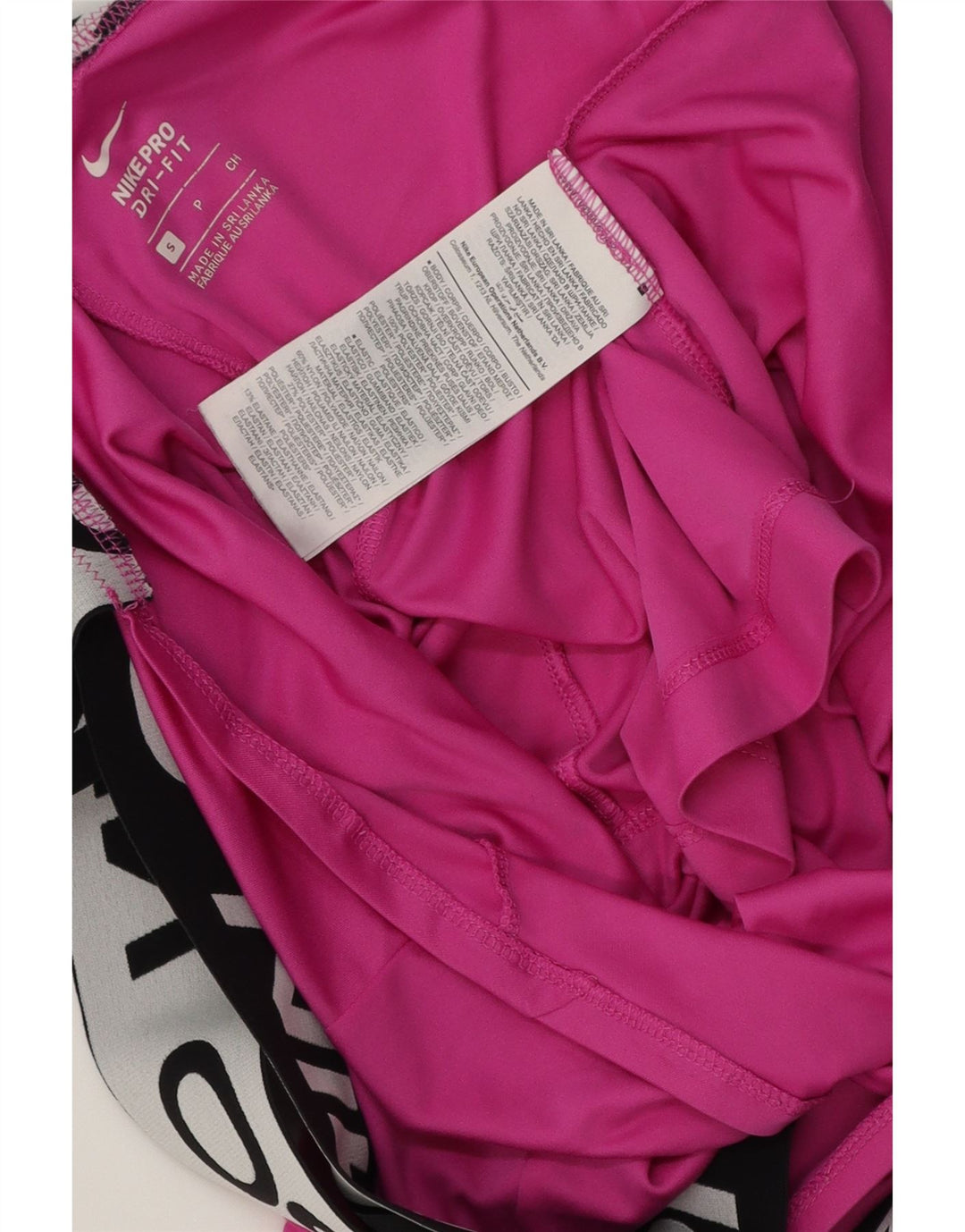 Top cu vestă grafică Nike Dri Fit pentru femei UK 10 mic, roz, poliester color bloc