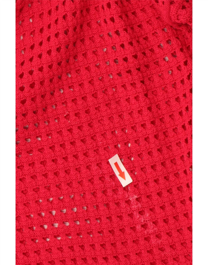 French Connection Pulover cardigan supradimensionat pentru femei UK 14 Medium Red