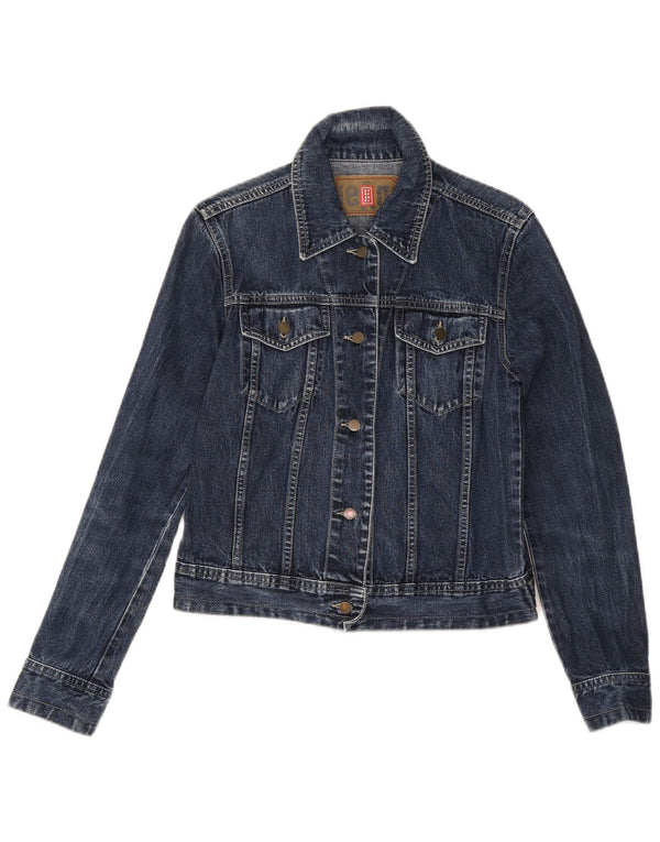 Jachetă de denim scurtă pentru femei Stefanel UK 12 Medium Bleumarin