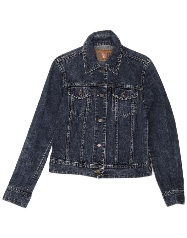 Jachetă de denim scurtă pentru femei Stefanel UK 12 Medium Bleumarin