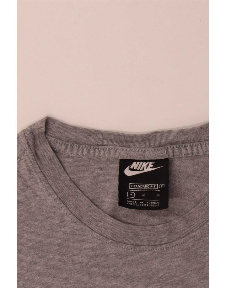 Tricou Nike pentru bărbați, cu ajustare standard, top, gri mediu, bumbac color bloc