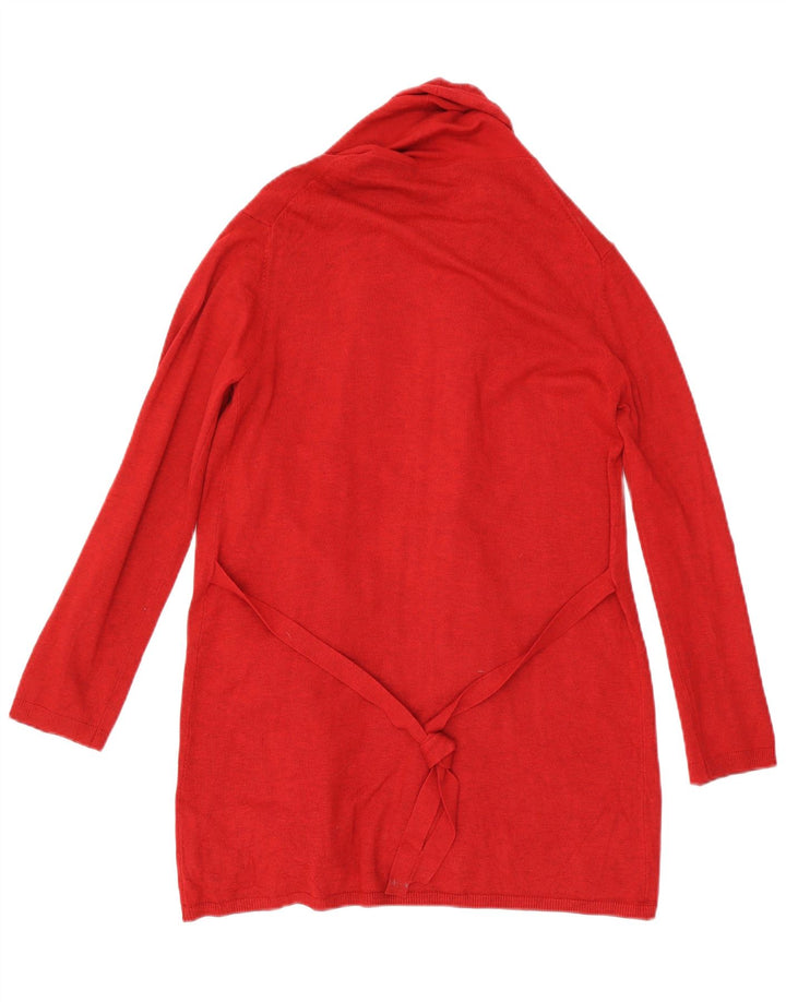 Pulover cardigan deschis pentru femei Zara UK 12 Viscoză roșie medie