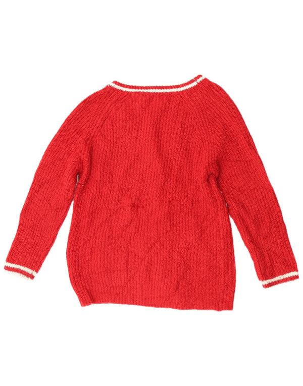 Pulover Cardigan Fete Zara 9-10 Ani Roșu Acrilic