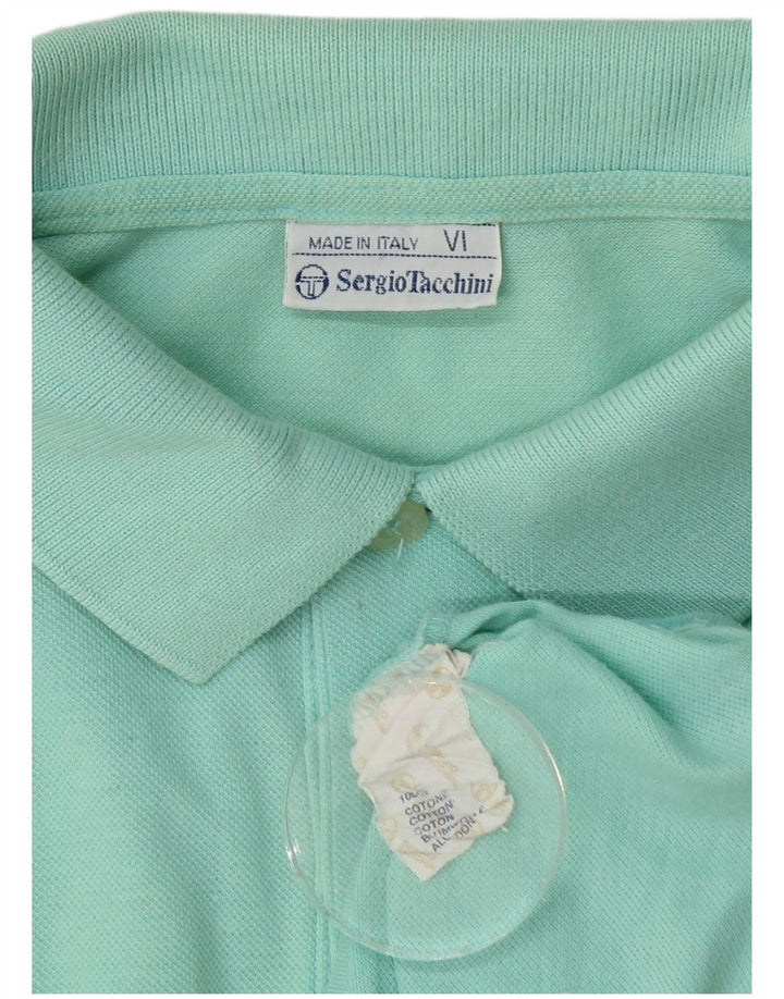 SERGIO TACCHINI Tricou polo pentru bărbați din bumbac turcoaz mediu