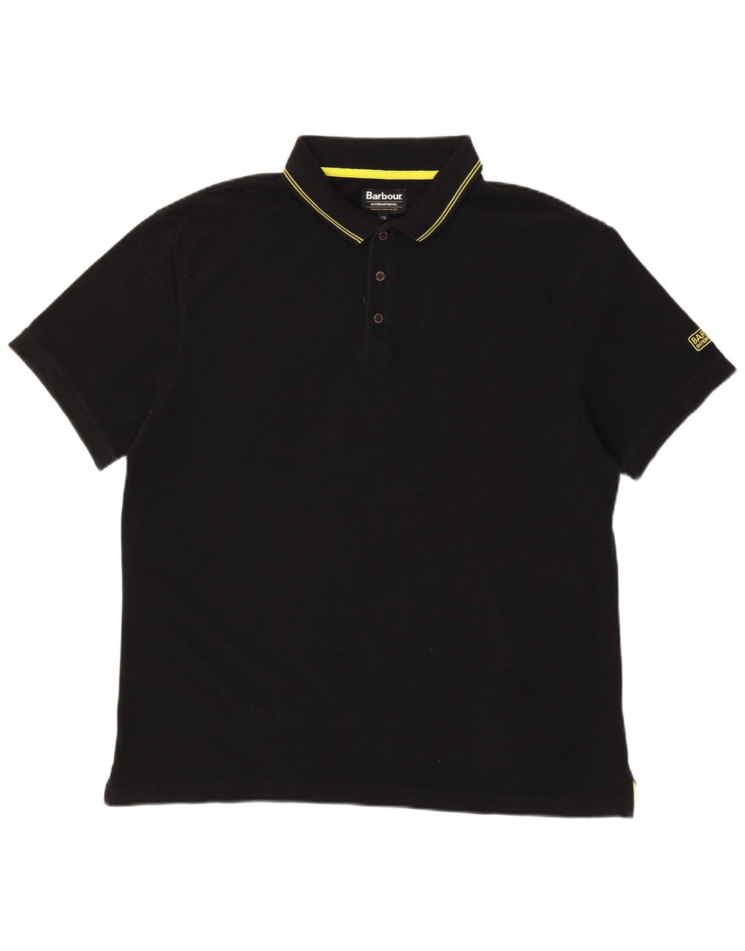 BARBOUR Tricou polo pentru bărbați 2XL bumbac negru