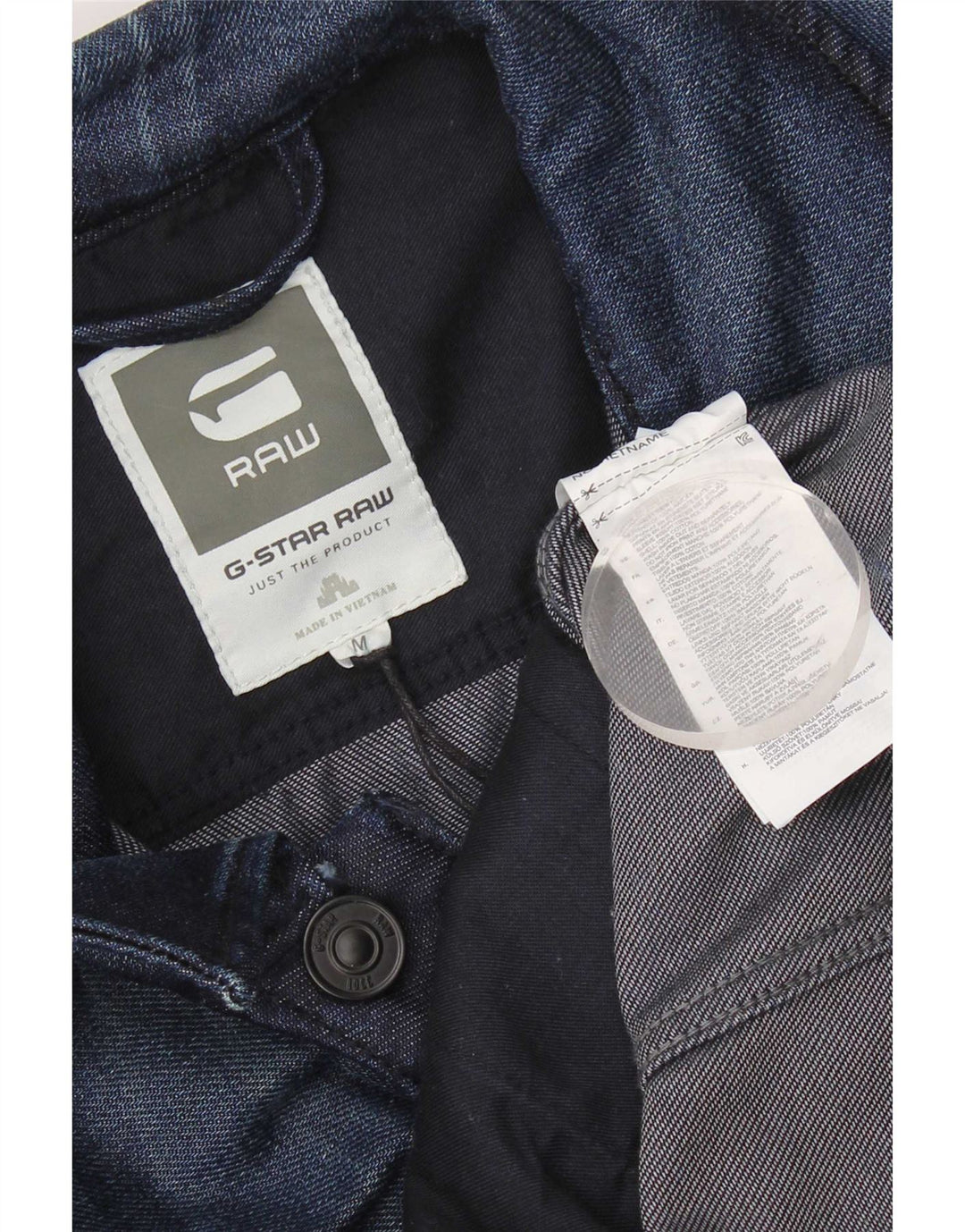 Jachetă de blugi pentru femei G-Star UK 12 Medium bleumarin din bumbac color bloc
