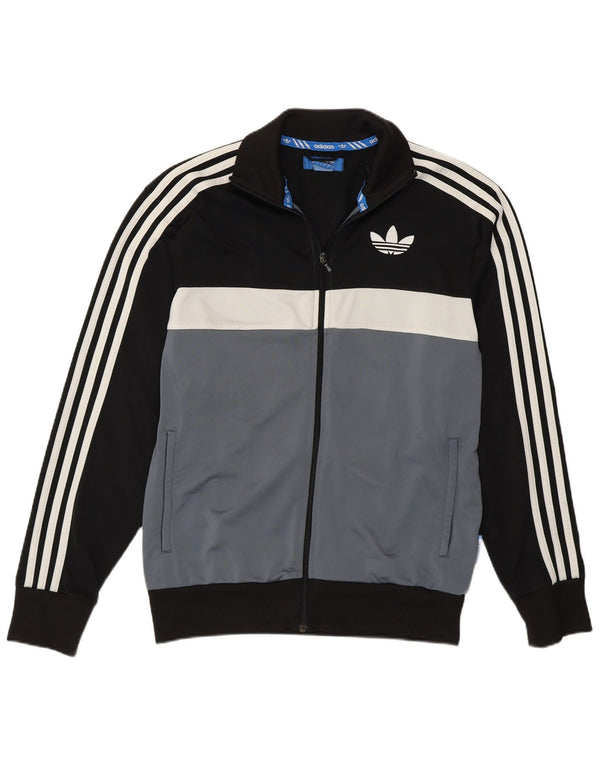 Jachetă de top pentru trening pentru bărbați Adidas, negru, poliester color bloc