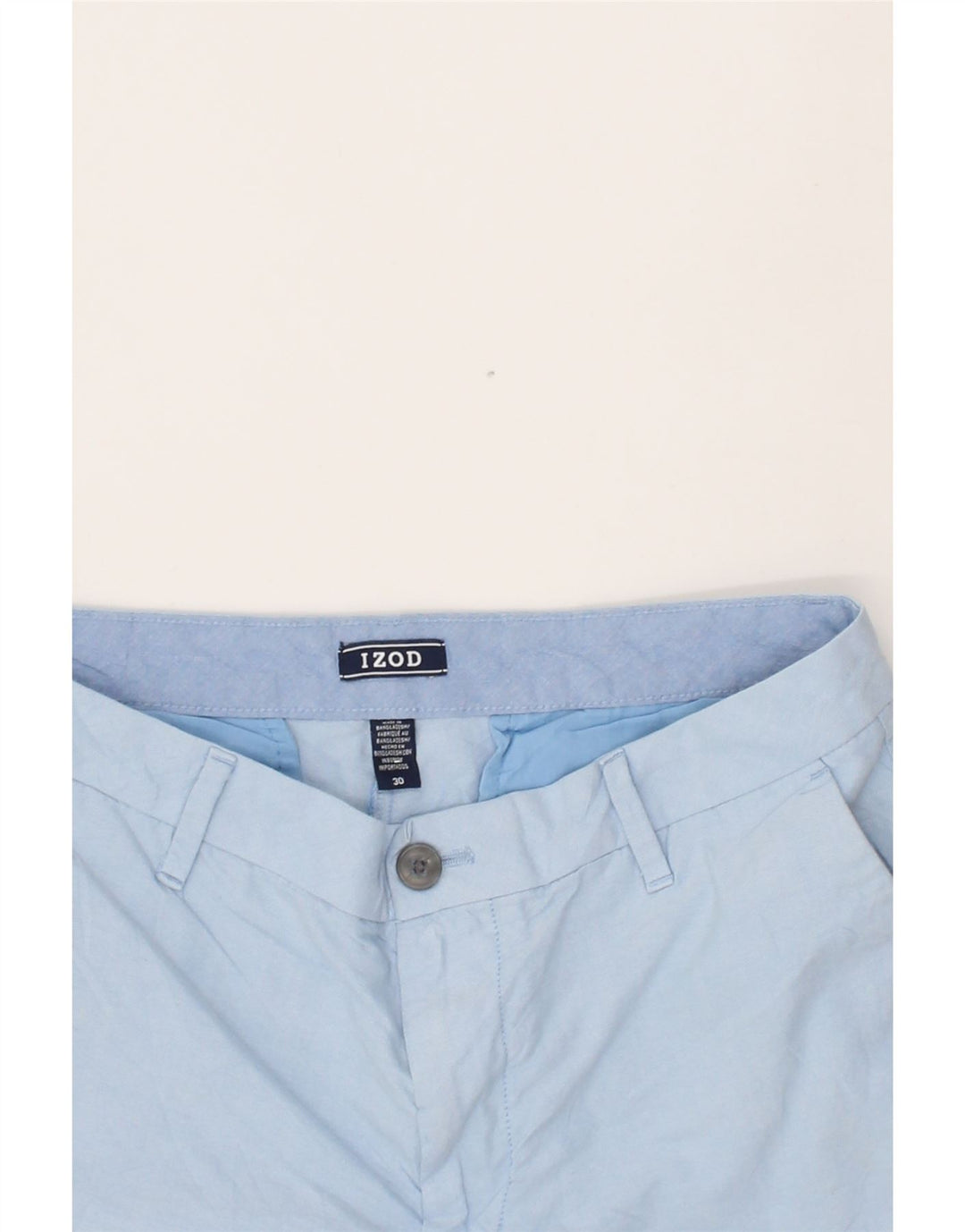 IZOD Mens Chino Shorts W30 Medium  Blue Cotton Vintage Izod and Second-Hand Izod from Messina Hembry 