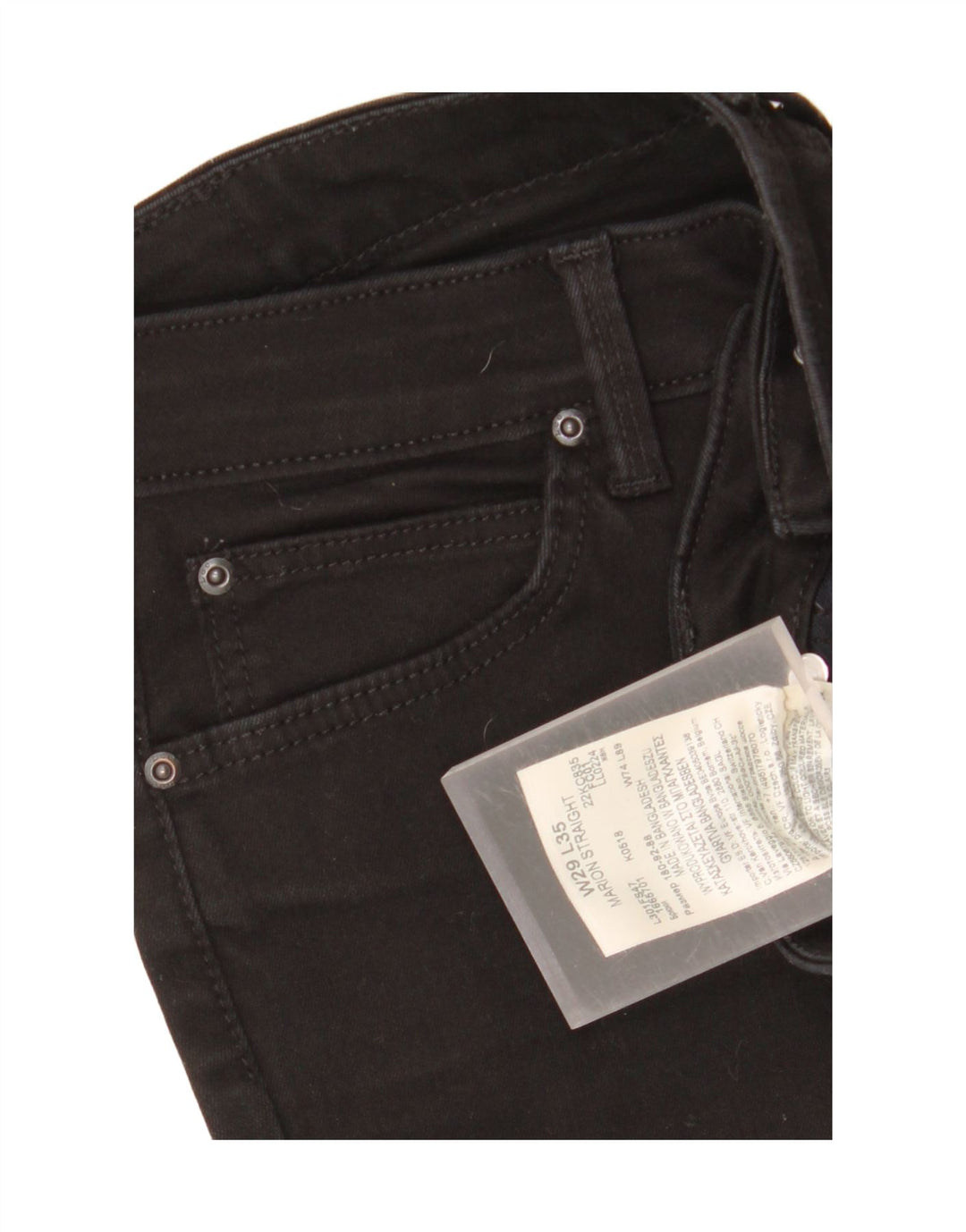 LEE Womens Marion Straight Jeans W29 L35 Black Cotton Vintage Lee and Second-Hand Lee from Messina Hembry 