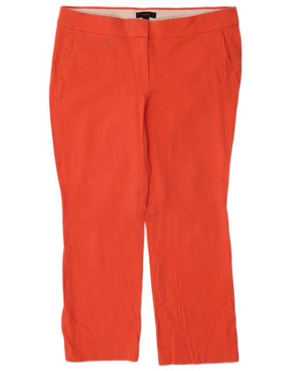 Pantaloni tăiați drept pentru femei J. CREW US 8 Medium W32 L25 Bumbac portocaliu