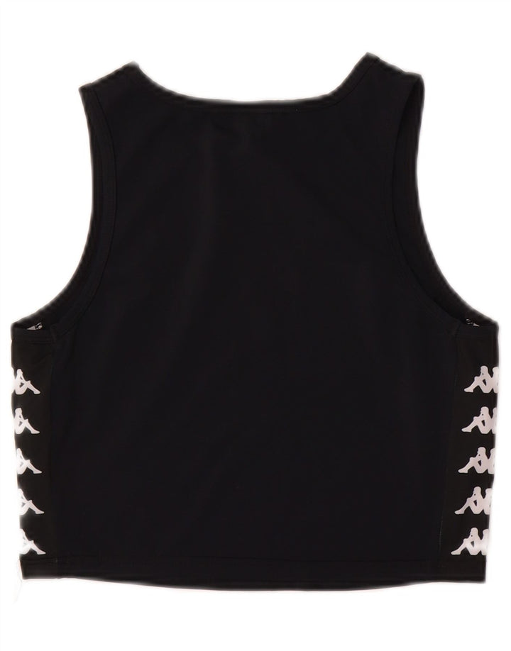 Top cu vestă cu grafică pentru femei Kappa UK 12 Medium Black