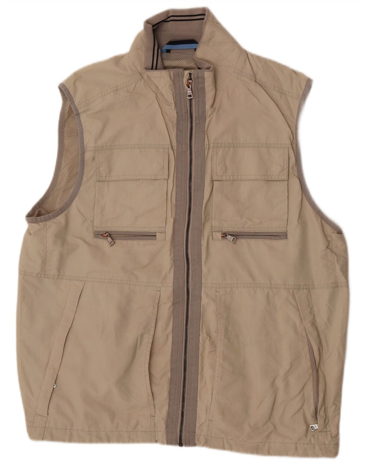 Gilet pentru bărbați Marks & Spencer Blue Harbour Utility UK 40 Large Beige