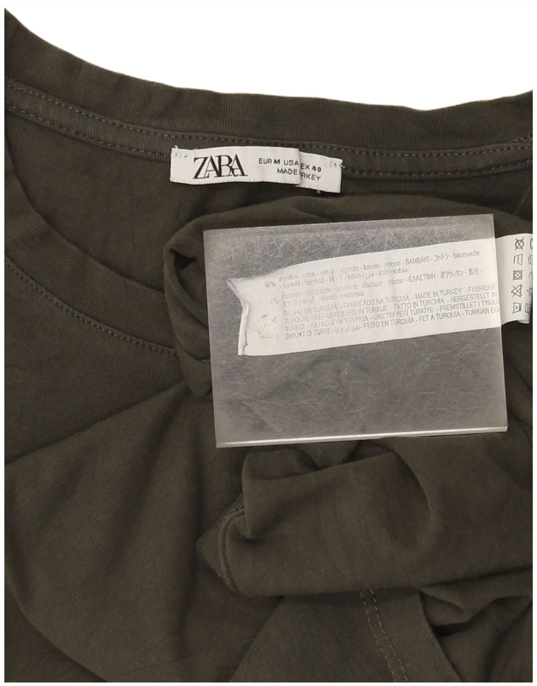 Tricou pentru bărbați Zara Top din bumbac maro mediu