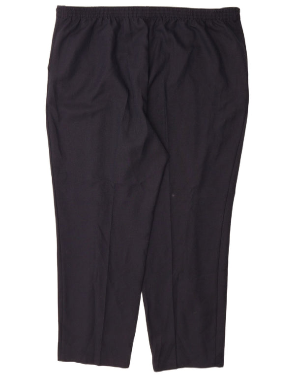 Pantaloni casual drepti pentru femei Marks & Spencer UK 24 4XL W48 L31 bleumarin