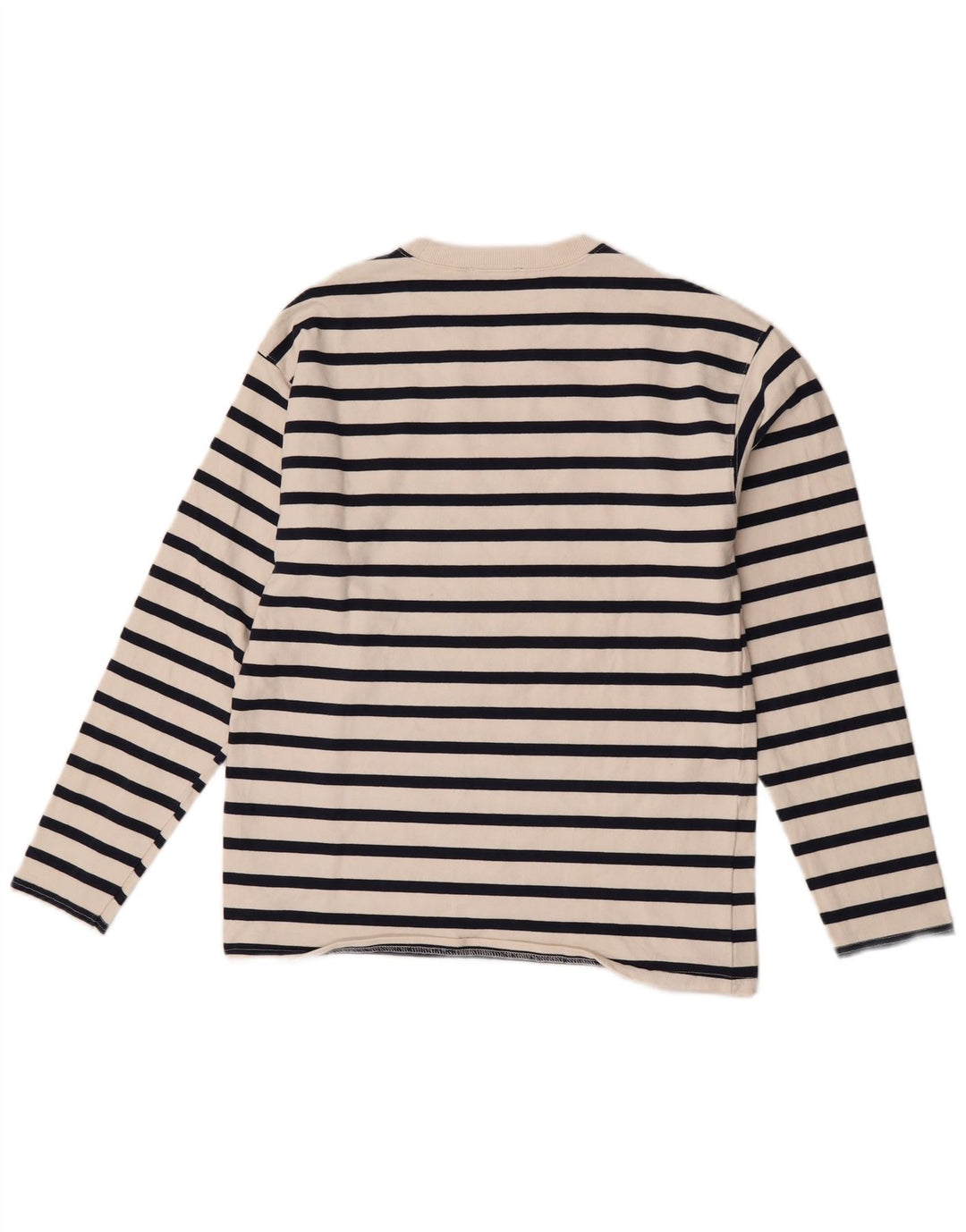 Top pentru femei Zara cu mânecă lungă UK 12 Medium White Striped