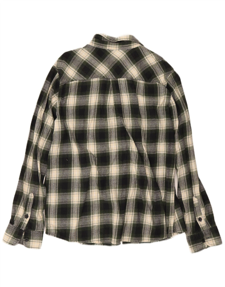 Cămașă de flanel pentru bărbați Mountain Warehouse, bumbac verde cu carouri XL