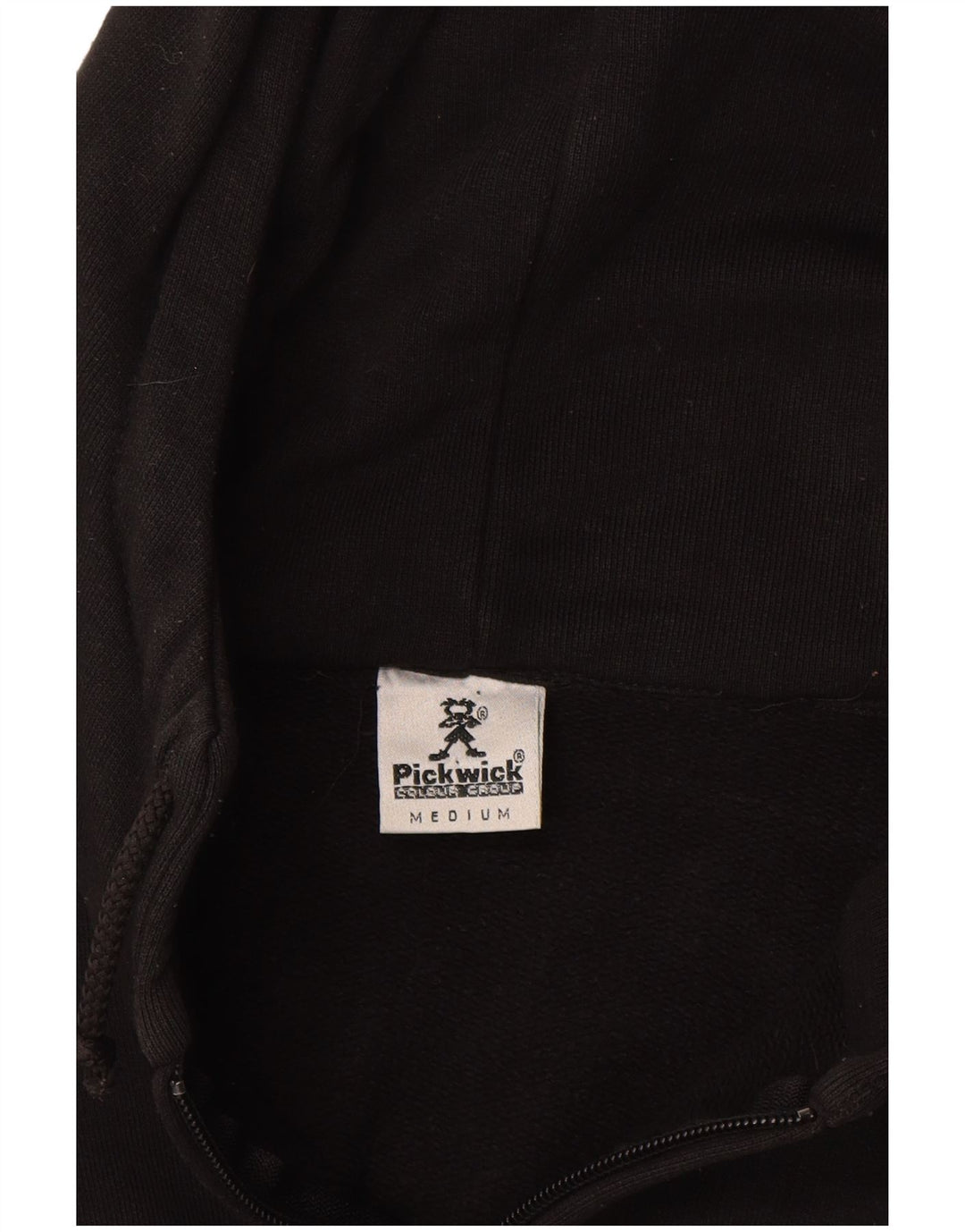 Pulover Pickwick pentru bărbați, cu fermoar grafic, bumbac mediu negru