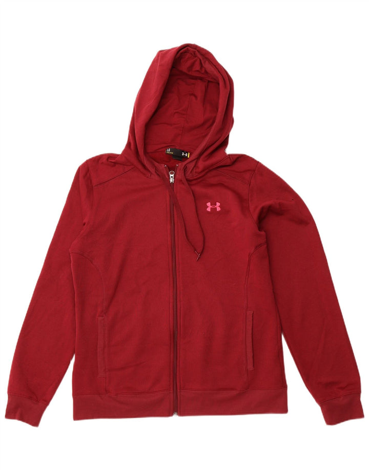 Pulover cu capotă cu fermoar pentru femei UNDER ARMOUR UK 16 Poliester burgundy mare