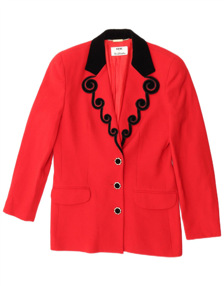 Renato Balestra Jachetă Blazer Chic cu 3 nasturi pentru femei IT 40 Small Red Classic