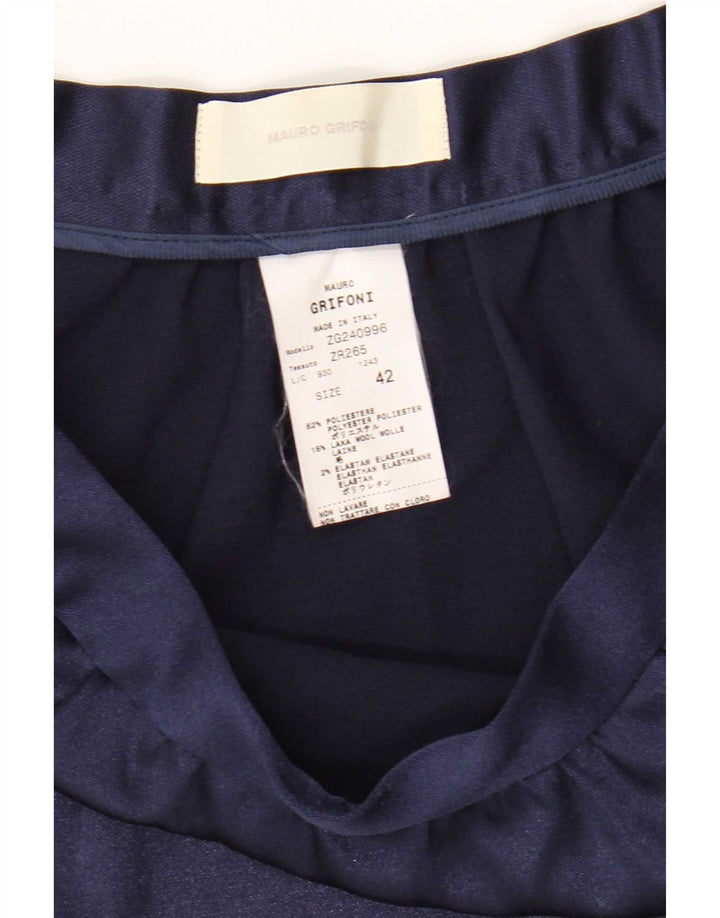 Fusta mini pentru femei Mauro Grifoni IT 42 Medium W32 Poliester bleumarin