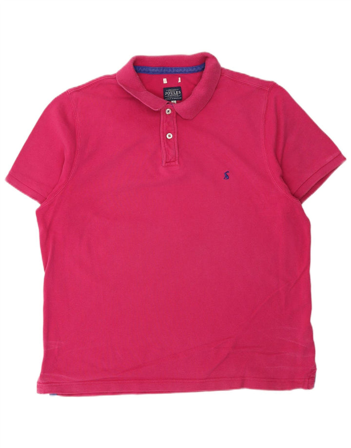 JOULES Mens Polo Shirt XL Pink Cotton