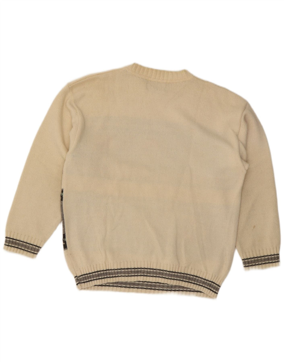 Pulover pentru bărbați Tobia System Crew Deck Pulover Medium Bej Geometric