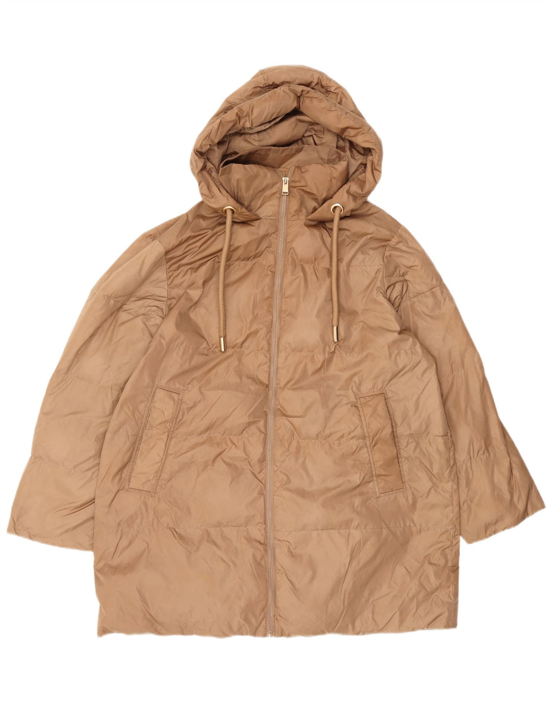 Palton căptușit supradimensionat pentru femei Zara UK 10 Mic Bej