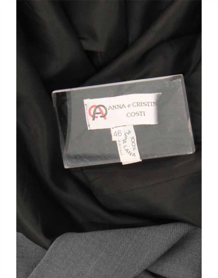 Palton dublu pentru femei Vintage IT 46 Lână mare gri