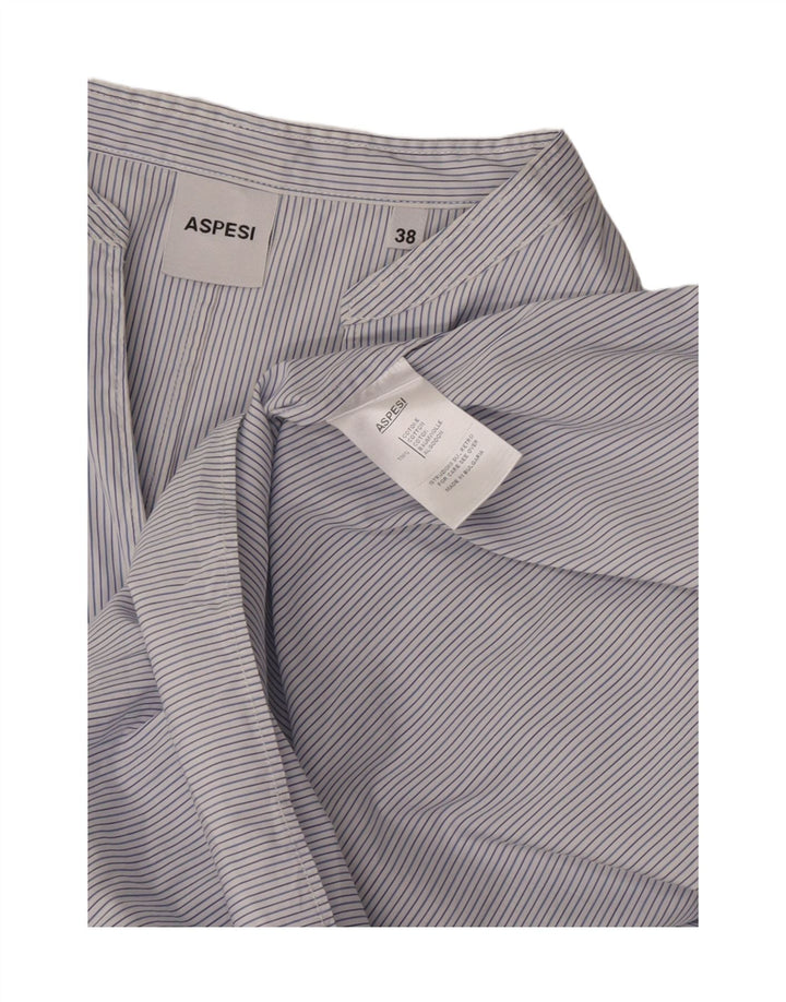 Aspesi Bluză Femei Top EU 38 Medium Blue Pinstripe Bumbac