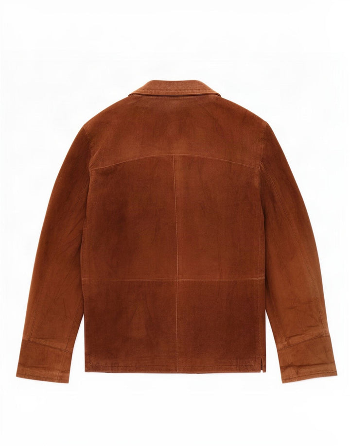 Jachetă vintage de piele intoarsa pentru femei IT 44 Medium Beige
