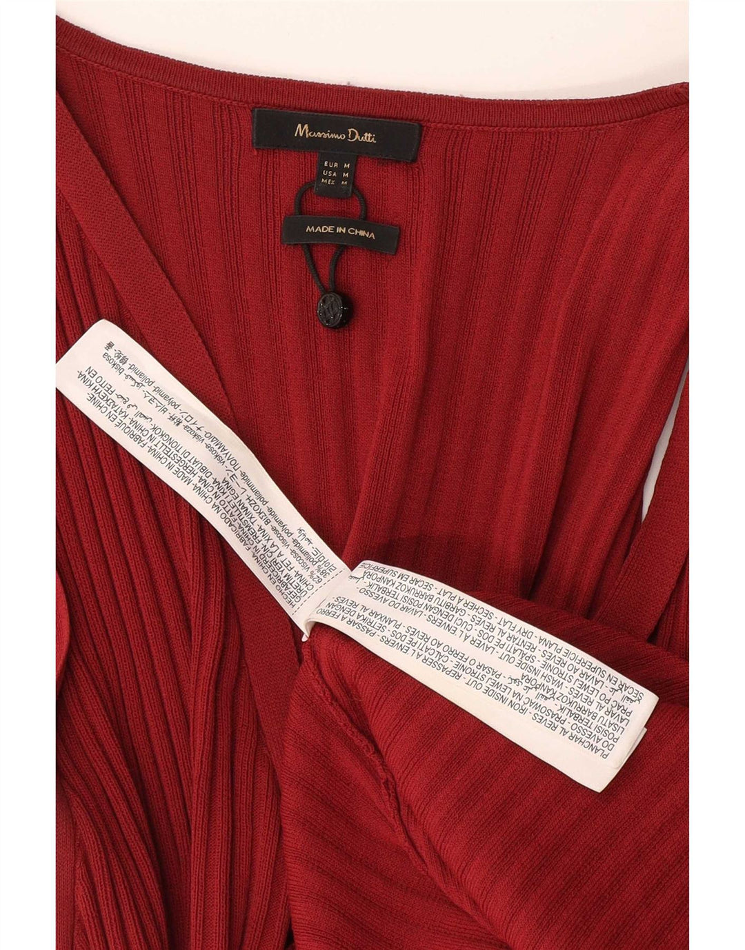 Rochie Maxi fără mâneci pentru femei Massimo Dutti UK 12 Viscoză roșie medie
