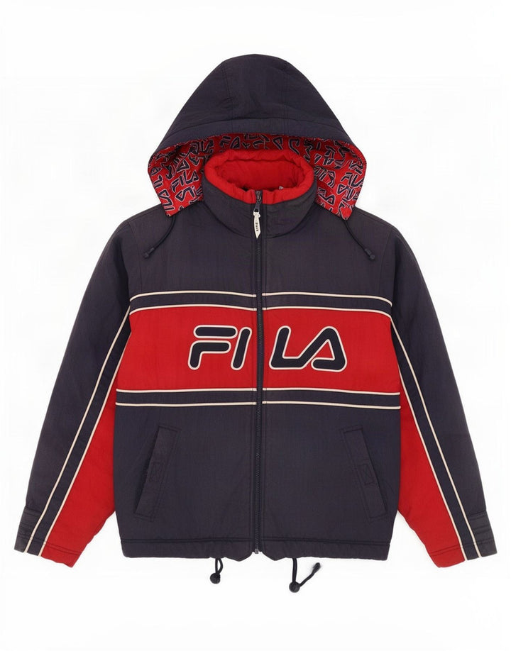 Jachetă de vânt cu glugă Fila pentru bărbați IT 48 Medium Bleumarin Colorblock