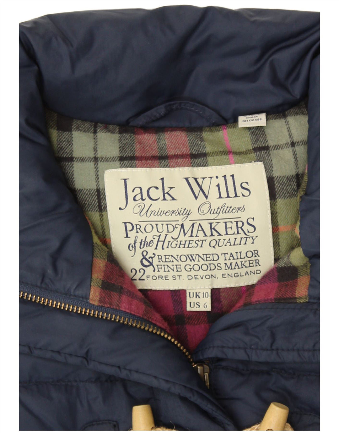 JACK WILLS Gilet căptușit pentru femei UK 10 Small Bleumarin