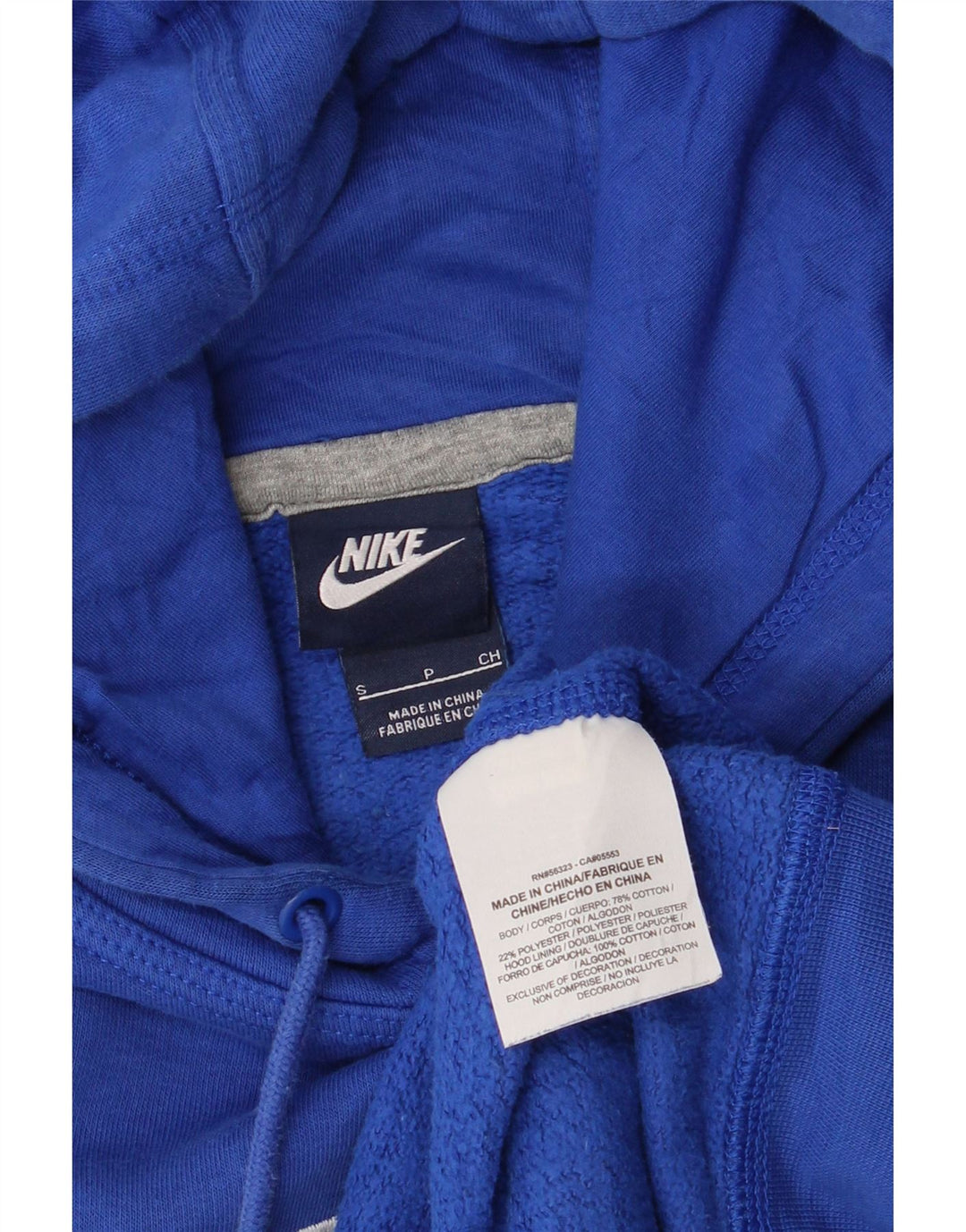 Pulover Nike pentru bărbați cu glugă grafică, mic, albastru, bumbac