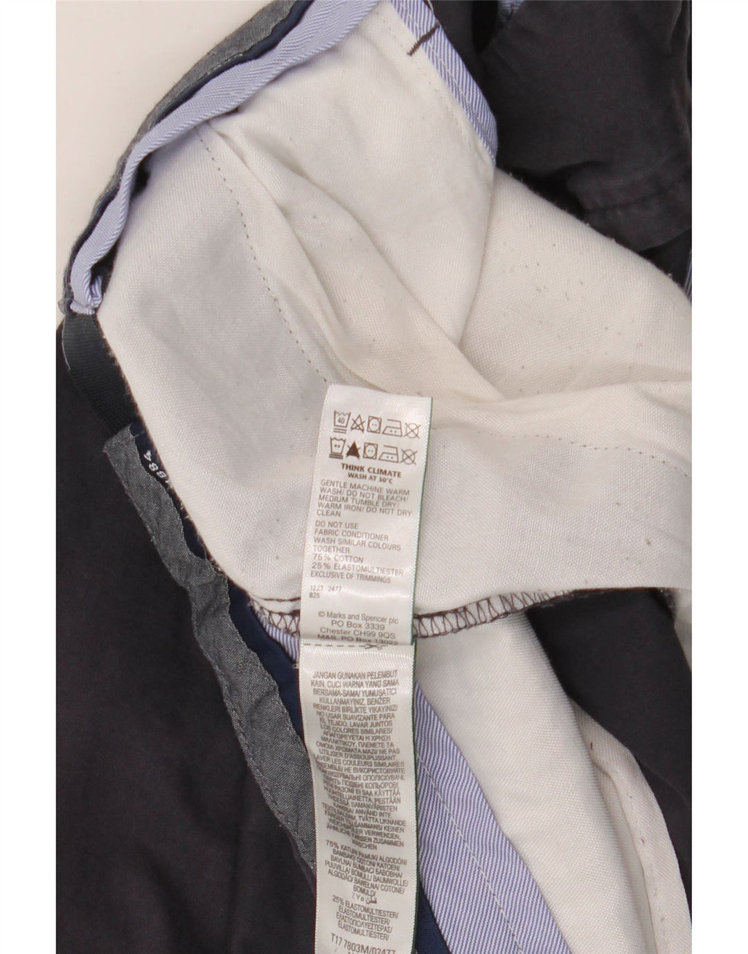 Pantaloni scurți chino pentru bărbați Marks & Spencer W36, mari, albastru, bumbac