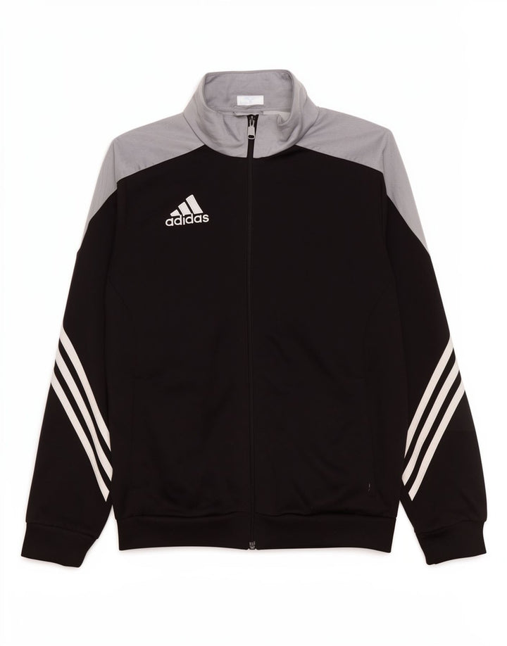 Jachetă de trening pentru băieți Adidas 13-14 ani XL poliester color bloc negru