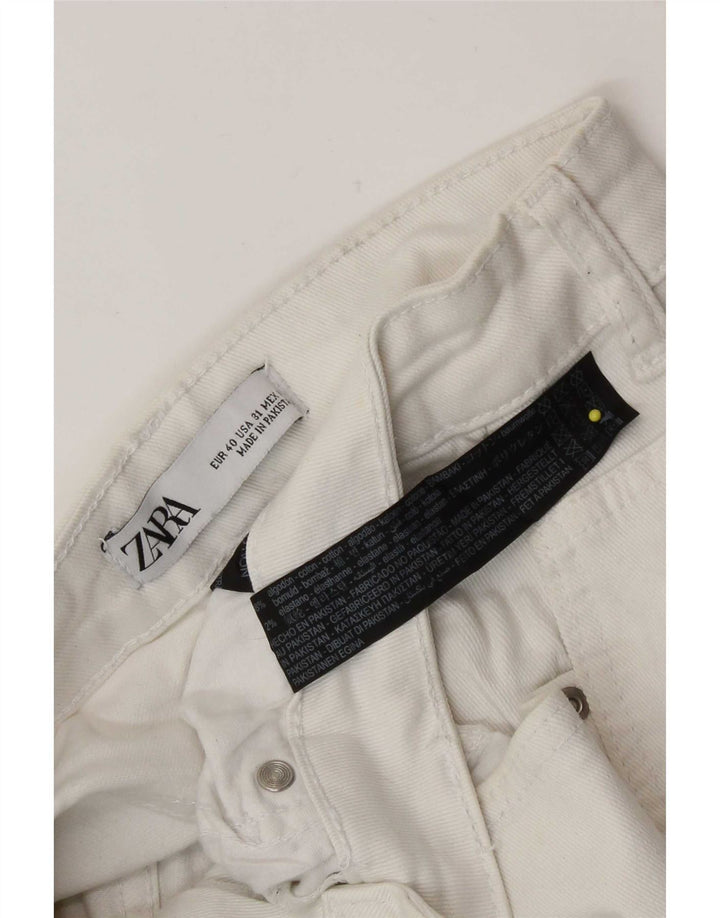 Blugi tăiați pentru bărbați Zara EU 40 Medium L31 L25 Bumbac alb