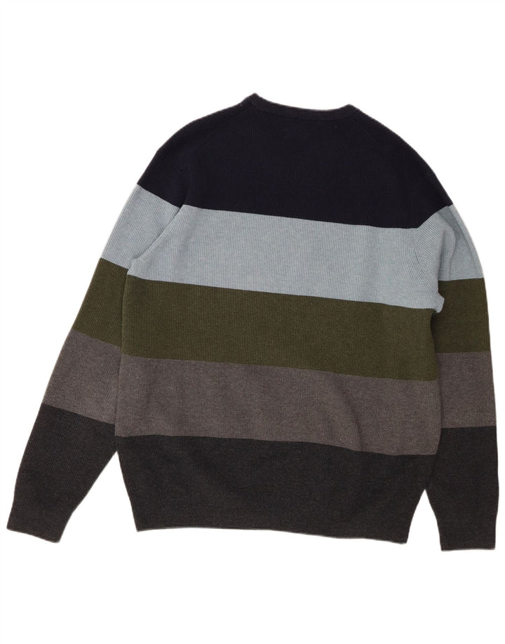 Pulover pentru bărbați Marks & Spencer, cu gât crew, cu dungi mari, multicolore