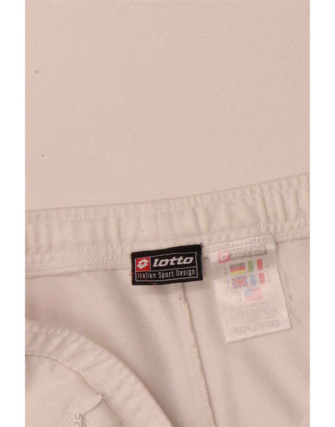 Pantaloni scurti sport pentru femei Lotto UK 12, bumbac alb mediu