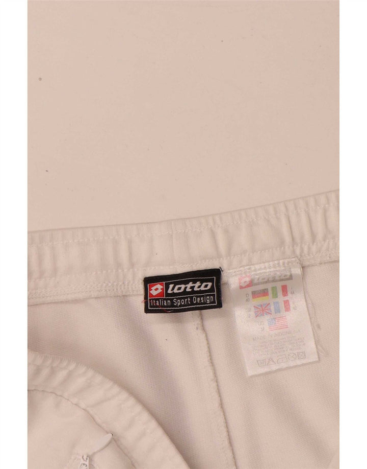 Pantaloni scurti sport pentru femei Lotto UK 12, bumbac alb mediu