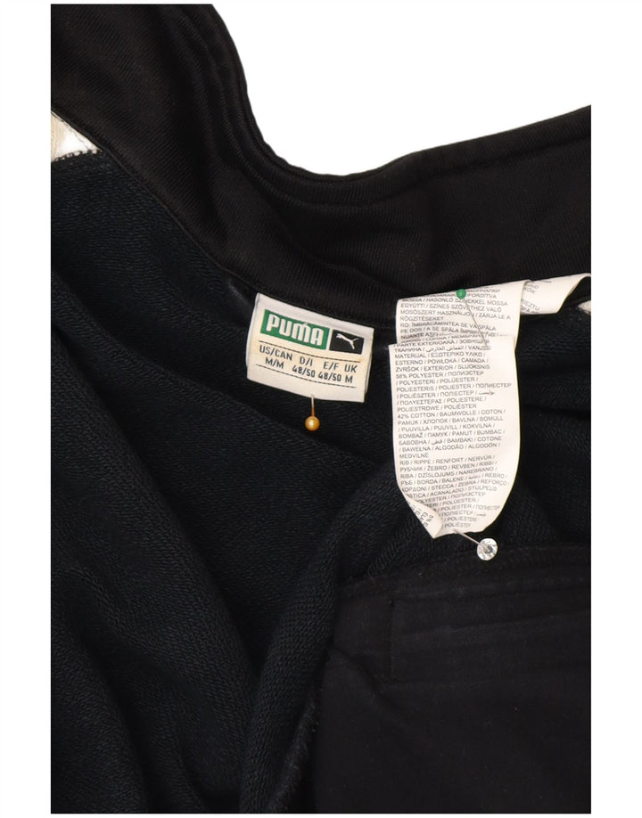 Jachetă de trening Puma pentru bărbați, poliester color bloc negru mediu