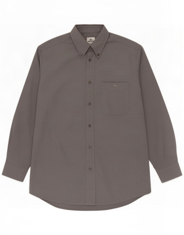 Lacoste Mens Shirt Size 40 Medium Grey Cotton