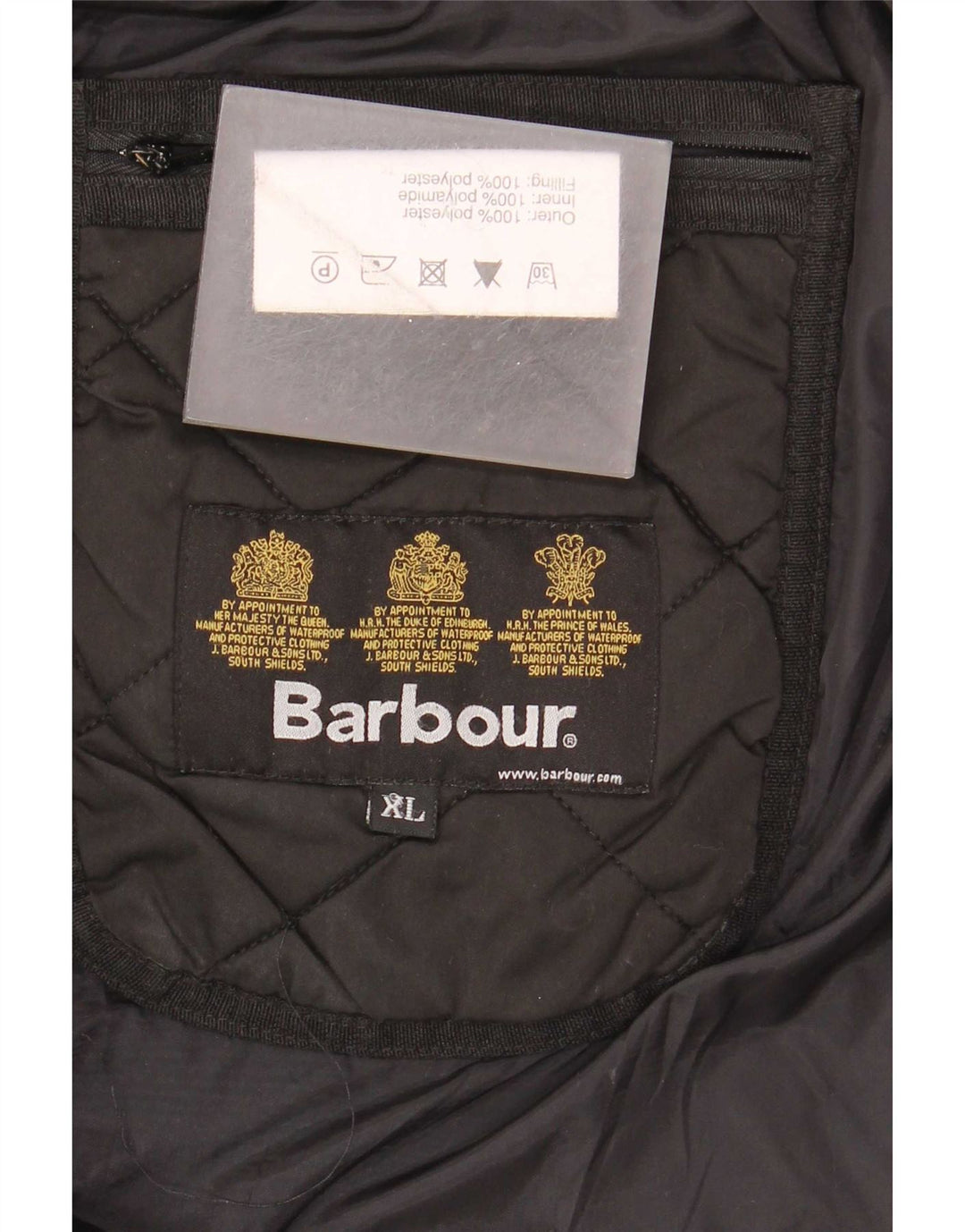 Jachetă matlasată pentru bărbați Barbour UK 42 XL Poliester negru