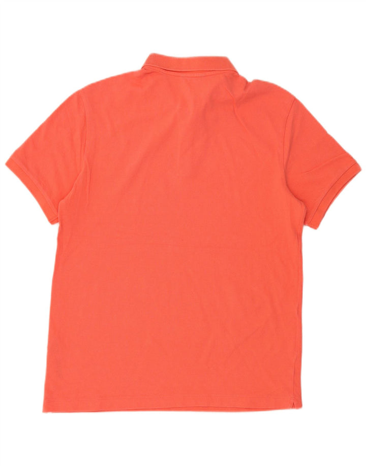Tricou polo Massimo Dutti pentru bărbați, bumbac portocaliu mediu