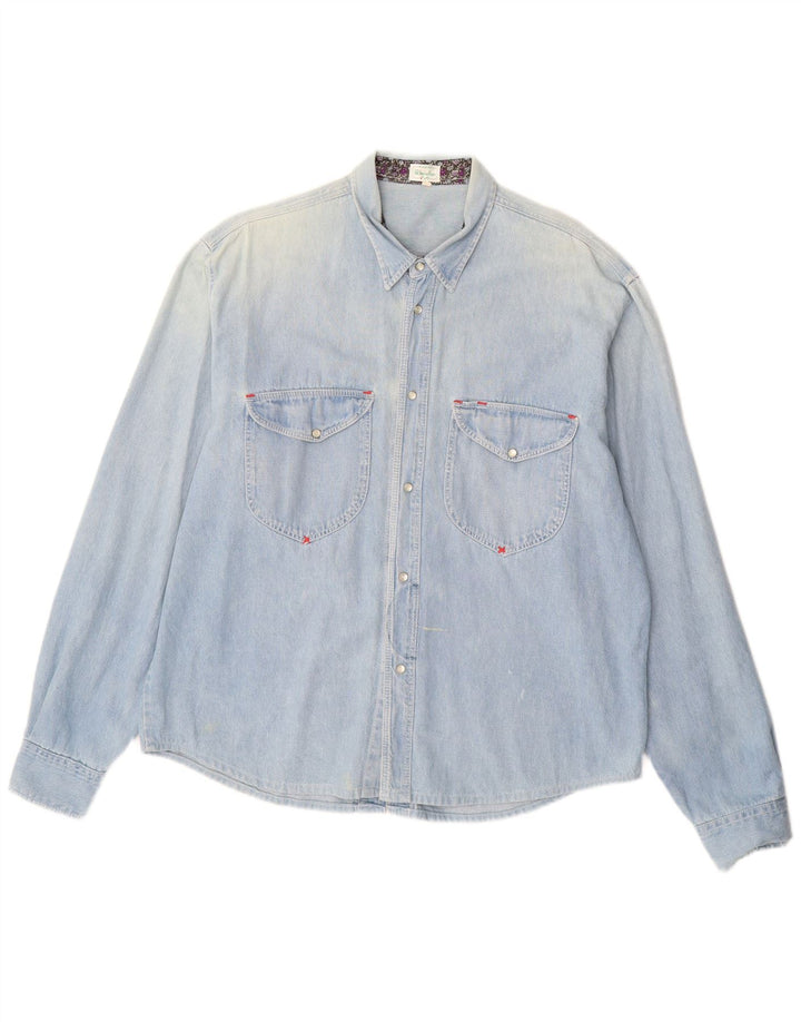 Cămașă de blugi pentru bărbați BENETTON XL Albastru