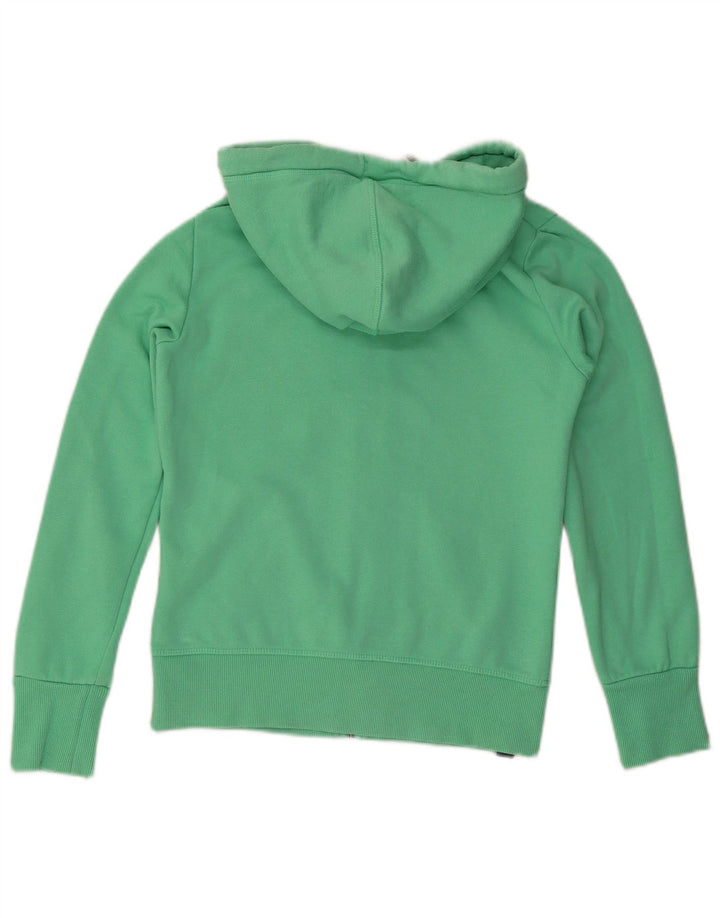 ELLESSE Pulover cu capota cu fermoar pentru femei UK 10 Bumbac verde mic