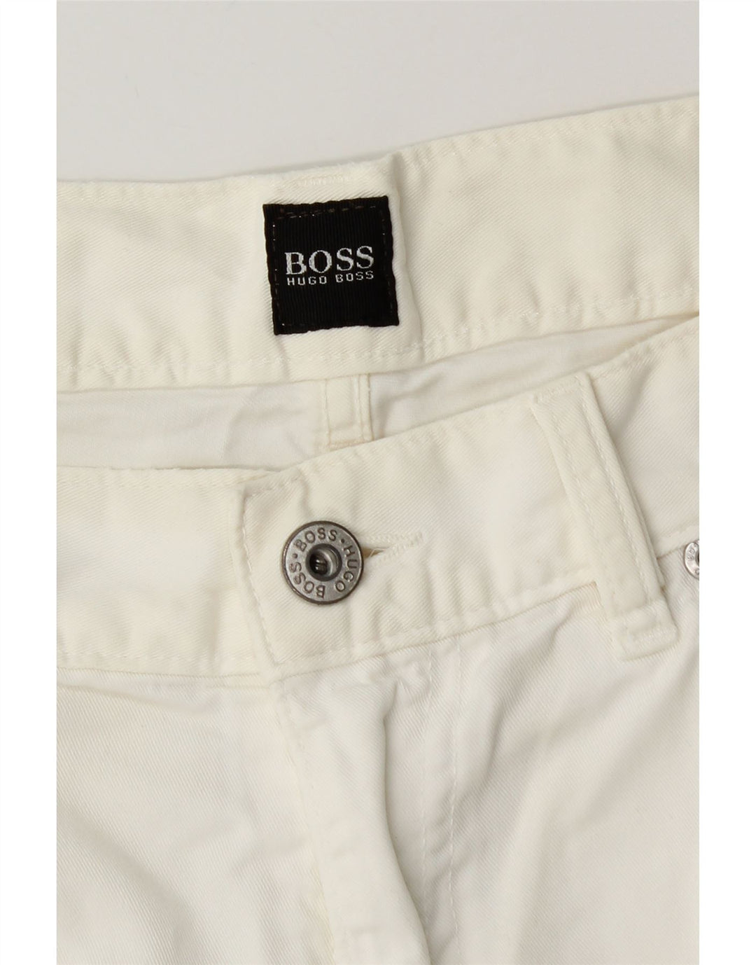 Blugi drepti pentru bărbați Hugo Boss W36 L35 alb