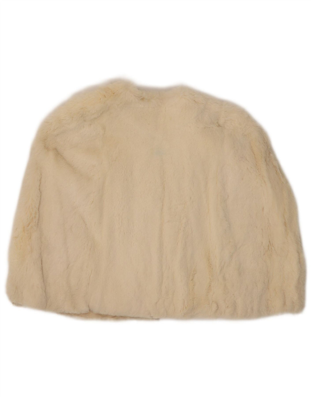 Palton de damă vintage cu blană artificială, mărime unică, alb